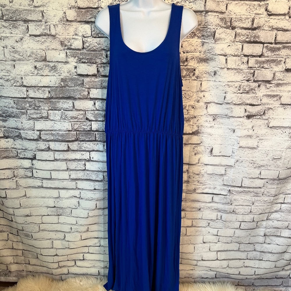 Carlson from Nordstrom Royal Blue Sleeveless Jersey Maxi dress Size large